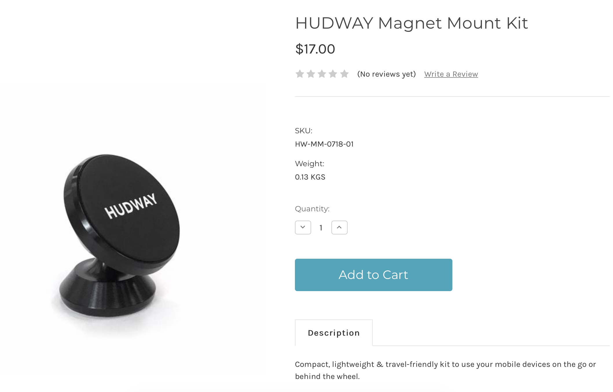 HUDWAY Magnet Mount Kit listing on HUDWAY Store